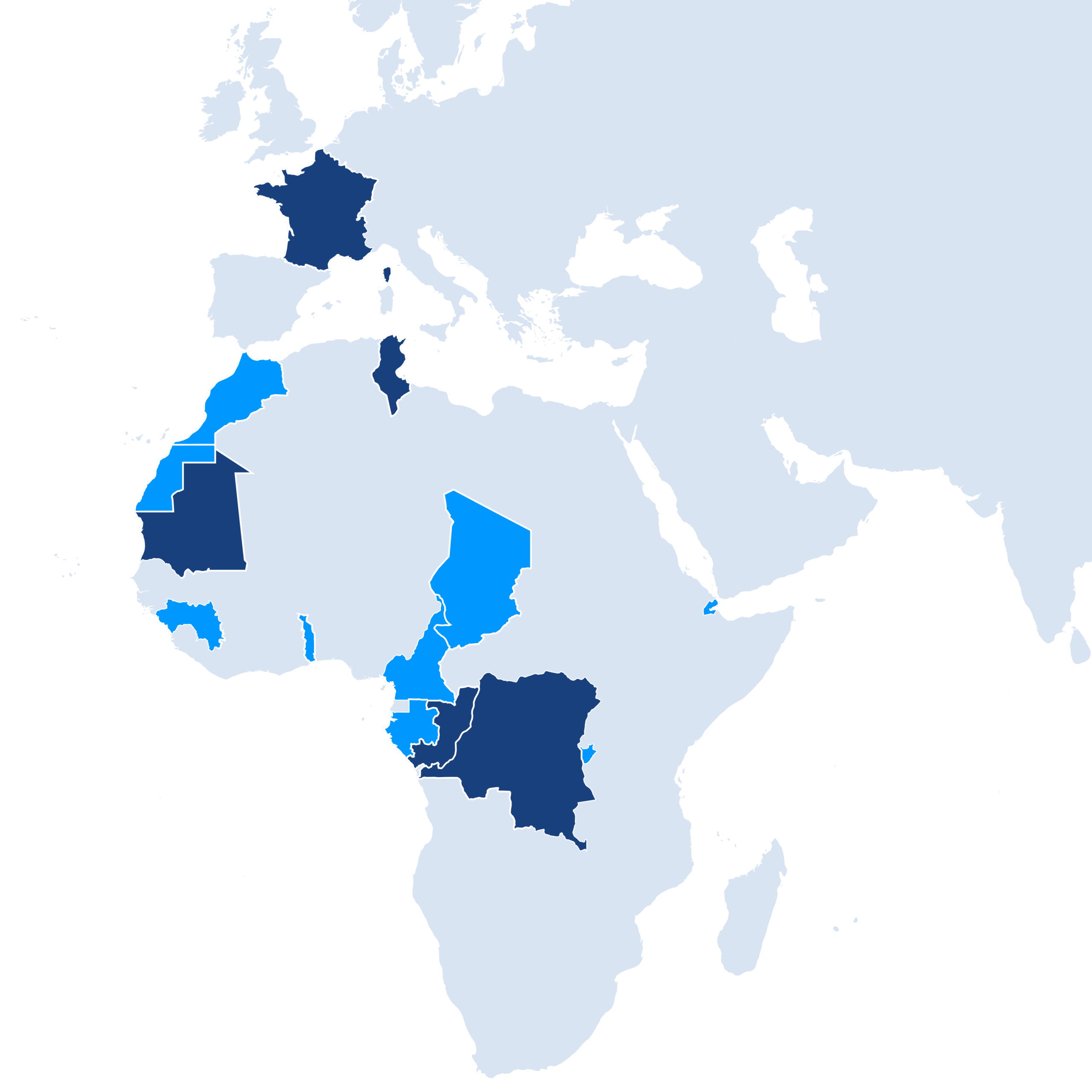 notre presence en afrique et europe